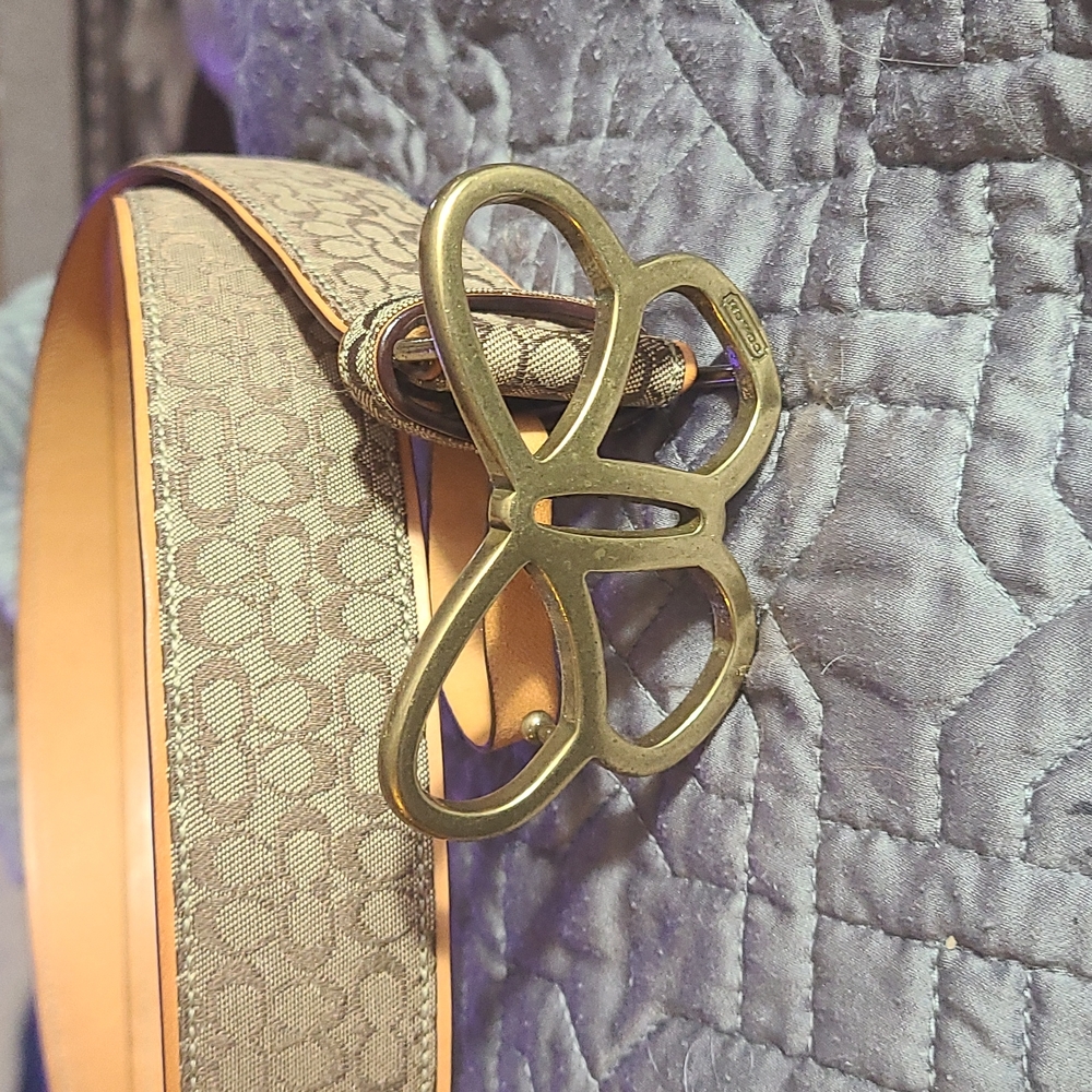 Vintage Coach Butterfly Buckle Belt